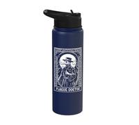 Plague Doctor Tarot Card Gothic Stainless Steel Insulated Water Bottle