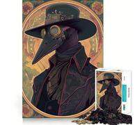 Plague Doctor Victorian 1000 Pieces Jigsaw Puzzles for Teenagers Logic Train Toy Quiet Fun Smooth Cut Lovely Gift (38x52cm)