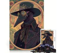 Plague Doctor Victorian Hard Jigsaw Puzzle for Adults 1000 Pieces Reason Skill Toy Family Time Tight Cut Art Collectible (50x75cm)