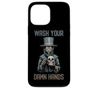 Plague Doctor Wash Your Damn Hands Morbid Humor Case for iPhone 13 Pro Max