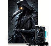 Plague Doctor with Glowing Eye Hard Jigsaw Puzzle for Adults 1000 Pieces Reason Skill Toy Family Time Tight Cut Art Collectible (38x26cm)