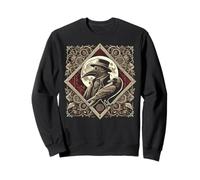 Plague Doctor With Raven Crow Medieval Middle Ages Physician Sweatshirt