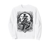 Plague Doctor With Raven Crow Medieval Middle Ages Physician Sweatshirt