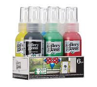 Plaid, Basic Gallery 6-Piece Glass Paint Set for Crafts and Crafts, Perfect for Beginners and Artists