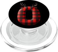 Plaid Buffalo Check Antler Letter O PopSockets PopGrip for MagSafe