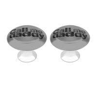 Plaid Call Me Daddy Texture Kitchen Cupboard Handles Cute Cabinet Drawer Knobs 2 Pack
