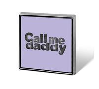 Plaid Call Me Daddy Texture Square Brooch Pins Metal Badge Lapel Pin Jacket Hat Bag Accessories Decoration