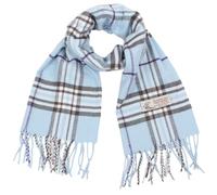 Plaid Cashmere Feel Classic Soft Luxurious Winter Scarf For Men Women - Blue - One Size