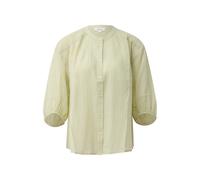 Plaid Cotton Blouse with High Collar and 3/4 Sleeves Women s.Oliver Vert 40