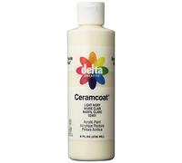 Plaid:Delta Ceramcoat Acrylic Paint 8oz-Light Ivory-Opaque, Other, Multicoloured, 6.57 x 6.82 x 18 cm