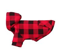 Plaid Dog Hoodie: Premium Polycotton Fabric Dog Clothes with Back Pocket and Leash Hole, Dog Sweatshirt for Small, Medium, & Large Dogs ¨C Stylish and Functional for All Occasions Red 4XL