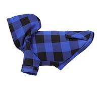 Plaid Dog Hoodie: Premium Polycotton Fabric Dog Clothes with Back Pocket and Leash Hole, Dog Sweatshirt for Small, Medium, & Large Dogs ¨C Stylish and Functional for All Occasions Blue XL