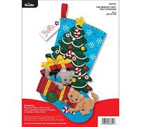 PLAID ENTERPRISES Felt Stocking KIT PAWFCT GFT, Multi, One Size