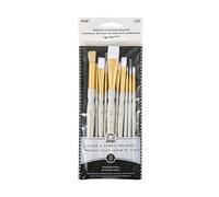 Plaid F/A Glass & Fabric Brush 10pc Set, Gold, One Size