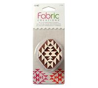 Plaid Fabric Creations "Aztec Tile" Stamp, Resin, Orange, Small, 4 x 5 cm