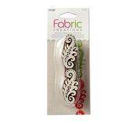 Plaid Fabric Creations "Border Baroque Scroll" Stamp, Resin, Green, 8.8 x 2 cm