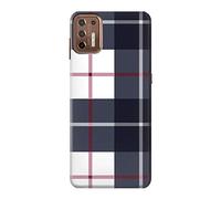 Plaid Fabric Pattern Case Cover For Motorola Moto G9 Plus