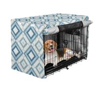 Plaid Gingham Crate Covers for Dog Cages Puppy Wire Cage Covers Dog Crate Curtains Teal 36 Inch