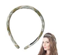 Plaid Headbands for Women | Soft Elastic Hair Headband | Thin Women Headgear Non-Slip Skin Care Accessories for Girls & Birthday