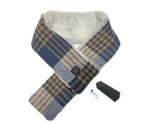 Plaid Heating Scarf with Power Bank Clearance USB Charging Heated Scarves for Men Women Rechargeable Electric Winter Neck Warmer with 3 Heating Levels Washable Smart Charging Thermal Neckerchief