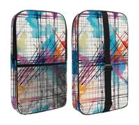 Plaid Pattern Crossing Lines Thin Stripes Pickleball Bag, Pickle Ball Paddle Bag with Adjustable Shoulder Strap for Women and Men