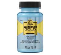 Plaid PE5539 FolkArt Treasure Gold Brilliant Metallic Paint, 4 oz. Blue Quartz 2oz