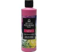 Plaid PE7213 Folk Art Pre-mixed Pouring Paint, Bright Pink, 8 oz.