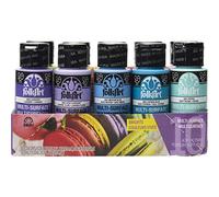 Plaid PE7507 Folk Art Multi-Surface Satin Acrylic Paint Set, 10 Pieces, brights