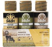Plaid PE7512 Folk Art Farmhouse Acrylic Colour Paint Set, 6 Pieces