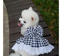 Plaid Pet Dress with Harness - Cute Dog & Cat Checkered Outfit