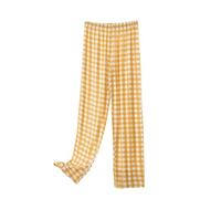 Plaid Pyjama Bottoms Women, Lounge Pants Women Plus Size - Gingham Pyjamas Pants Elasticated Waist Drawstring Pj Trousers Baggy Soft Pjs Bottoms Comfy Checked Loungewear Sleepwear with Pockets