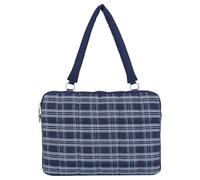 Plaid Quilted Laptop Sleeve with Handle 16 Inch Laptop Bag for Women (Blue) (blue L)