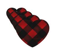 Plaid Red and Black Car Air Fresheners Cards 4 Pcs Hanging Fragrance Scented Cards Long-Lasting Car Aromatherapy Tablets for Wardrobe Bathroom Car Interior Mirror Pendant Gifts