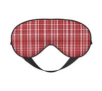 Plaid Red and Black Eye Mask for Sleeping, Sleeping Mask Blocking Out Light Perfectly for Women and Men, Soft and Comfortable Blindfold for Travelling