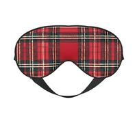 Plaid Red and Black Eye Mask for Sleeping, Sleeping Mask Blocking Out Light Perfectly for Women and Men, Soft and Comfortable Blindfold for Travelling