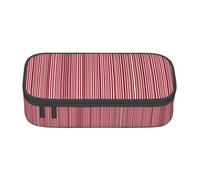 Plaid Red and Black Print Fashionable Functional Pencil Case Convenient Daily Use Storage Makeup Toiletries