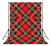 Plaid Red And Black Print Photo Studio Background 5x7ft Soft Photo Backdrop Curtain For Studio Content Creator Equipment