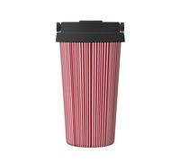 Plaid Red and Black Print Travel Mug Coffee Cup Thermal Leakproof, Insulated Stainless Steel Flask Hot Cold Drinks Cup