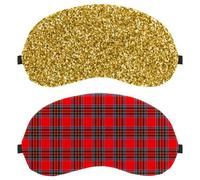 Plaid Red Green Scottish Pattern 2-Pack Light-Blocking Soft Breathable Eye Patch Sleeping Masks