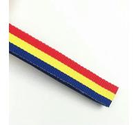Plaid Ribbon for Craft 10MM Polyester 25 Yard Spain Grosgrain Ribbon Decoration for Butterfly Hair Clip Red Yellow 6 Color-as Red Yellow Blue-S