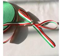 Plaid Ribbon for Craft 10MM Polyester 25 Yard Spain Grosgrain Ribbon Decoration for Butterfly Hair Clip Red Yellow 6 Color-as red White Green-S