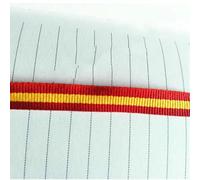 Plaid Ribbon for Craft 10MM Polyester 25 Yard Spain Grosgrain Ribbon Decoration for Butterfly Hair Clip Red Yellow 6 Color-as Photo red line-S