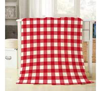 Plaid Throw Blanket Red Plaid Checkered Gingham Pattern Decorative Soft Warm Cozy Flannel Plush Throws Blankets For Baby Toddler Dog Cat 30 X 40 Inch