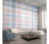 Plaid Wallpaper for Living Room, Buffalo Scottish Tartan Wall Mural for Bedroom, Non-Woven Photo Wallpaper Home Decor 400X280cm, Wall Decoration D21