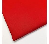 Plain 100% Cotton Fabric for Arts & Crafts, Dressmaking, Quilting, Sewing, Bedding, Pillowcases, Bunting - 150 CM Extra Wide by Black Horse Surrey (Red, 2 Meter)