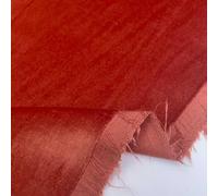 Plain 100% Cotton Velvet Super Soft Plush Pile Clothing Home Décor Upholstery Backdrop Tablecloth Curtains Fabric Material | 42" - 108 cm Wide (per Metre, Burnt Orange)