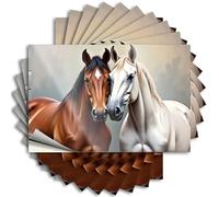 Plain Adulting Decal - Two Majestic Horses: A Beautiful Pair Case Waterproof Vinyl Sticker(6X9CM)
