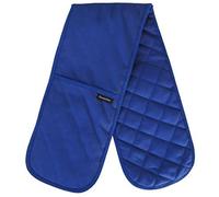 Plain and Simple Quilted Double Oven Glove 100% Cotton in Blue