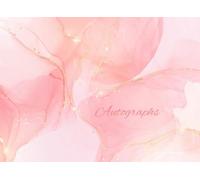 Plain Autograph Book for Women: Small Journal for Signatures of Celebrities or Musicians. Use at Concerts, Conventions, Shows, Autograph Signing Events, etc. 100 Blank Pages. Pink Watercolor Cover.