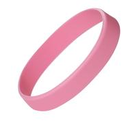 Plain Baby Pink Coloured Silicone Sports Arm Exercise Wristband Bracelets Rubber Wrist Bands Party Accessories For Men Women Boys Girls (Pack of 5)